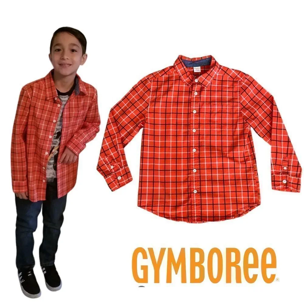 GYMBOREE | Orange | PLAID SHIRT